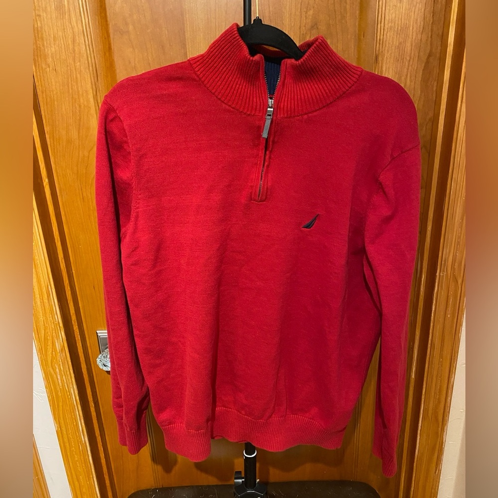 Nautica Quarter Zip Turtleneck Sweater